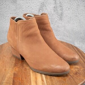 Blondo Boots Valli Cognac Nubuck Waterproof Ankle Booties Sz 8 Boot